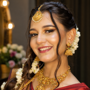 South Indian bridal makeup and styling by FIA BEAUTÉ