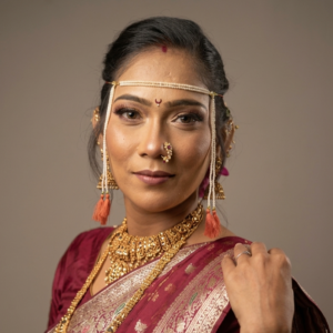 Maharashtrian bridal makeup and styling by FIA BEAUTÉ